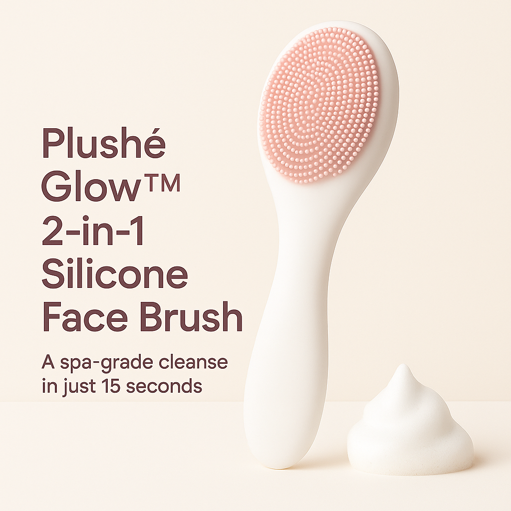 ✨ Plushé Glow™ 2-in-1 Silicone Face Brush
